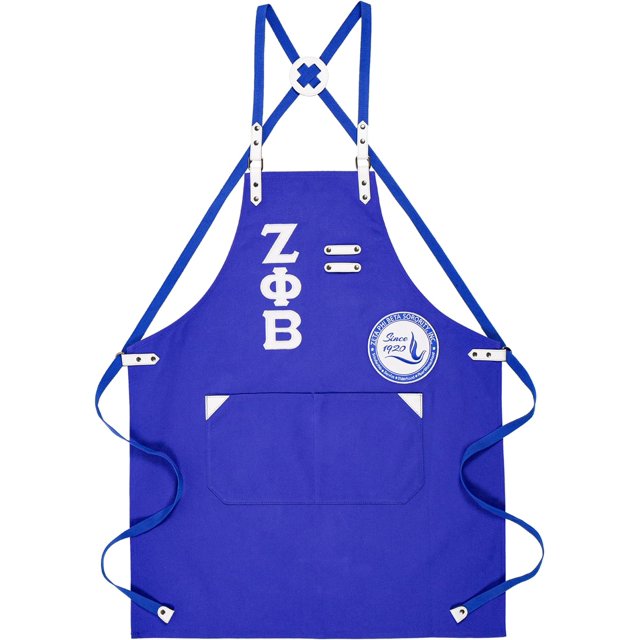 Zeta Phi Beta Official Vendor Canvas and Vegan Leather Apron Sorority Paraphernalia Home