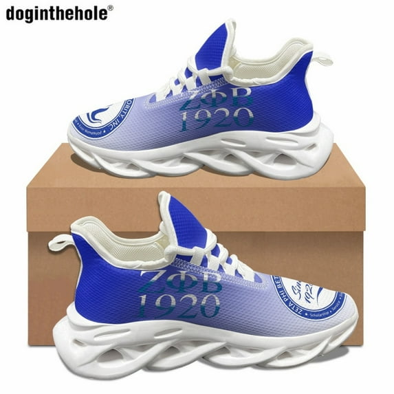 Zeta Phi Beta Sorority Design Casual Sneakers for Ladies Fashion Summer Outdoor Running Shoes Classic Lace Up