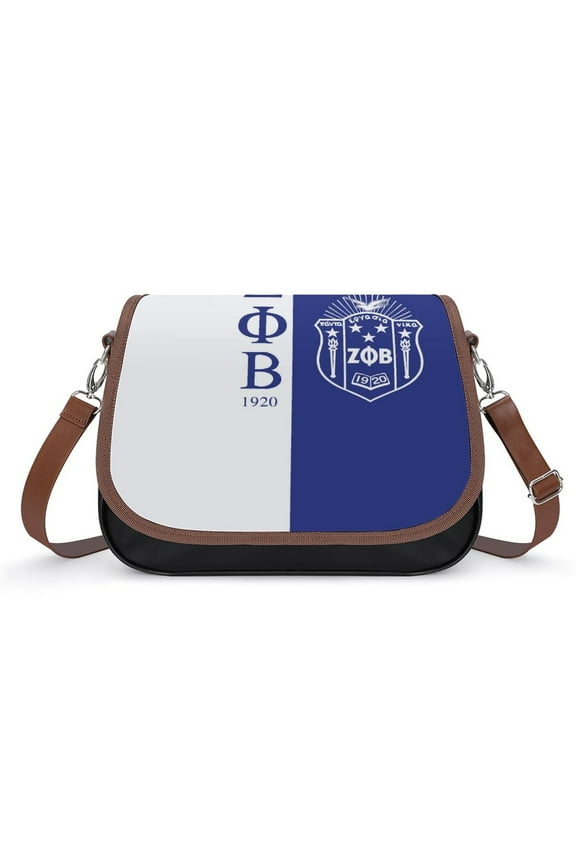 Zeta Phi Beta Vintage Crossbody Bag for Women Medium Leather Hobo Bags Shoulder Bag Classic City Leather Satchels