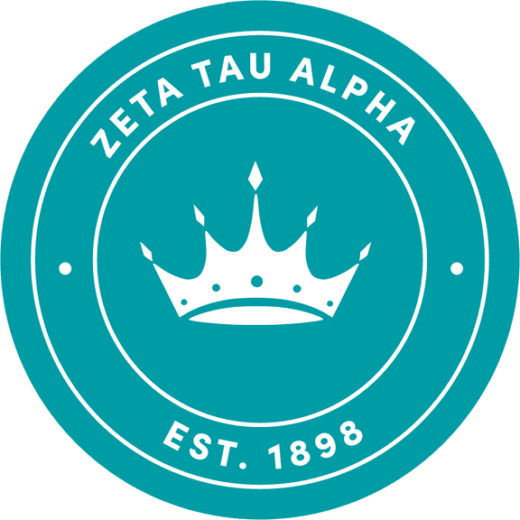 Zeta Tau Alpha Car Decal Sticker - Officially Licensed Sorority Window Sticker, Full Color Circle Logo Design