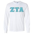thumbnail image 1 of Zeta Tau Alpha Lettered Long Sleeve Tee 4X-Large White, 1 of 1