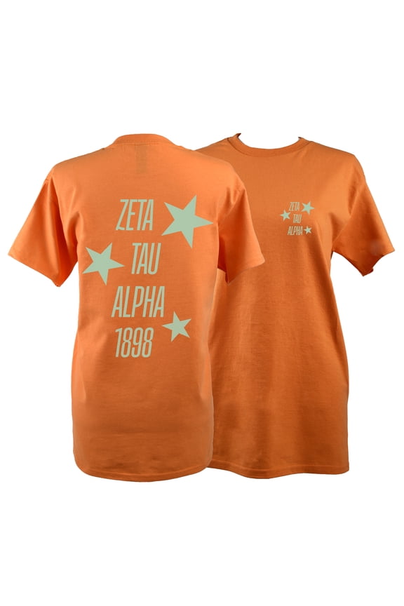 Zeta Tau Alpha T-Shirt - Showgirl Design, 100% Cotton Soft T-Shirt, Size Medium