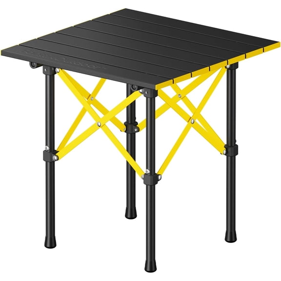 Zeta V11 Pro Camping Table, Portable Folding Roll Up Table with Lightweight Aluminum Top & Carry Bag for Camping, BBQ, Tailgating Party, Picnic, Backyard, Small