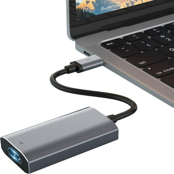 Zetic USB C to HDMI Adapter 8K, Type C to HDMI Adapter (Thunderbolt 3/4 Compatible) 8K@60Hz, 4K@120Hz, Compatible with MacBook Pro, MacBook Air, iPad Pro, Huawei, HP, Dell, Pixelbook, Galaxy and More