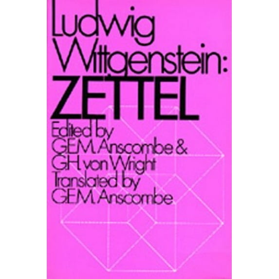 Pre-Owned Zettel (English and German Edition) (Paperback) 0520016351 9780520016354