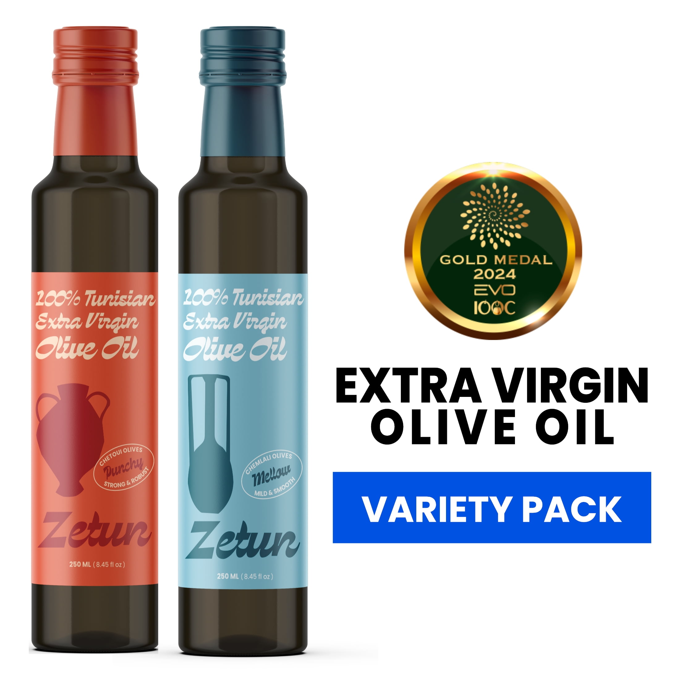 Zetun Cold-Pressed Extra Virgin Olive Oil Variety Pack, Punchy