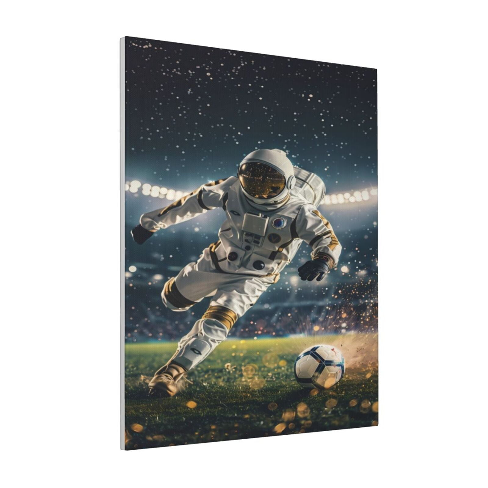 Zeuib Astronaut Soccer Field Print Farmhouse Canvas Wall Art For ...