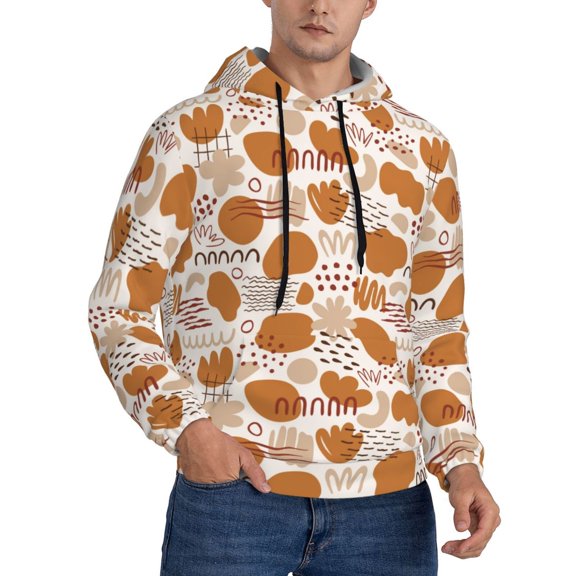 Zufioo Cartoon Design Fleece Comfortable Hoodie for Mens,Sweatshirt for Men,Pullover Hooded Sweatshirt for Men -Medium