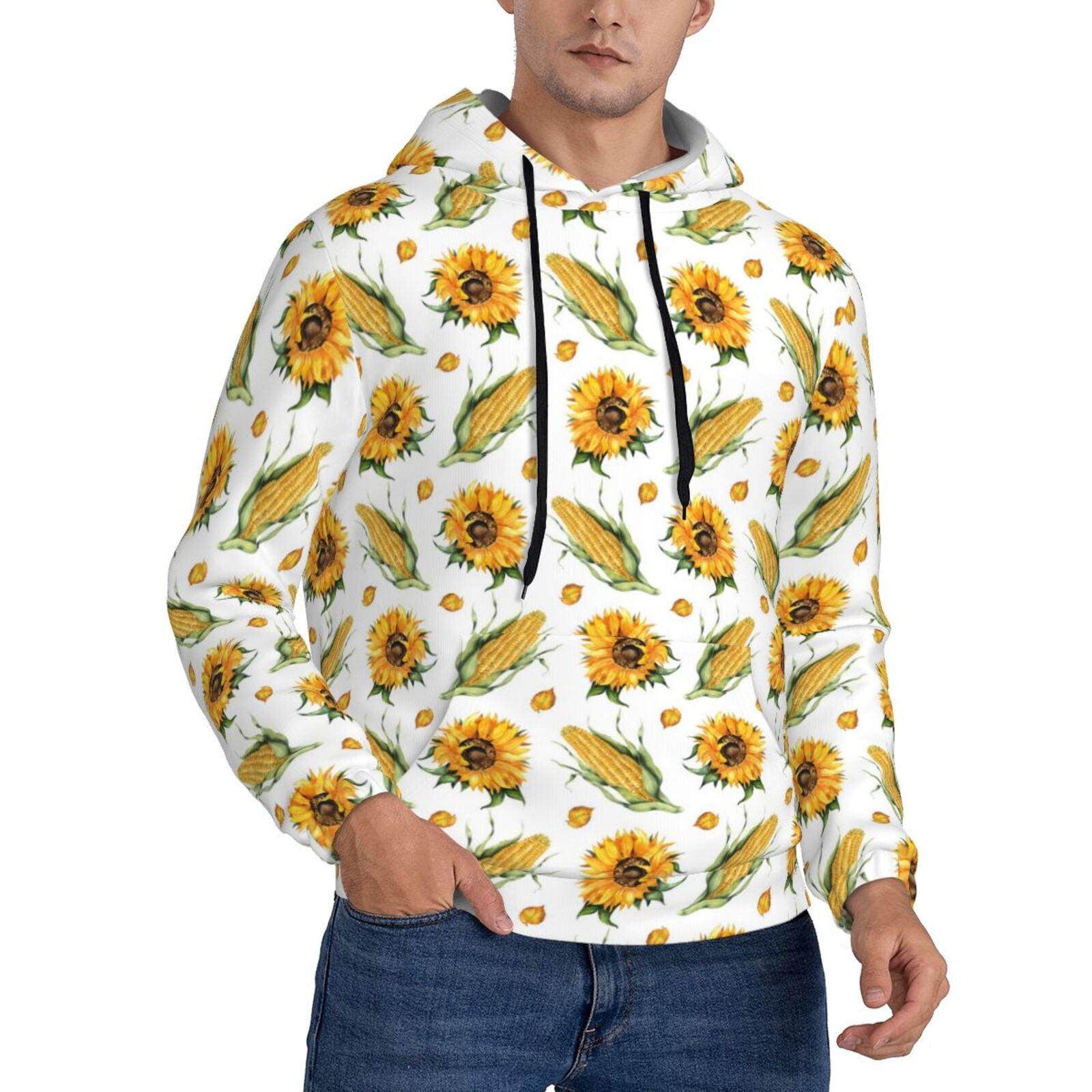 Scattered Generations Maize Men's Long Sleeve Fleece Hoodie