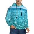 Zufioo Crystal Clear Ocean Waves Design Fleece Comfortable Hoodie for