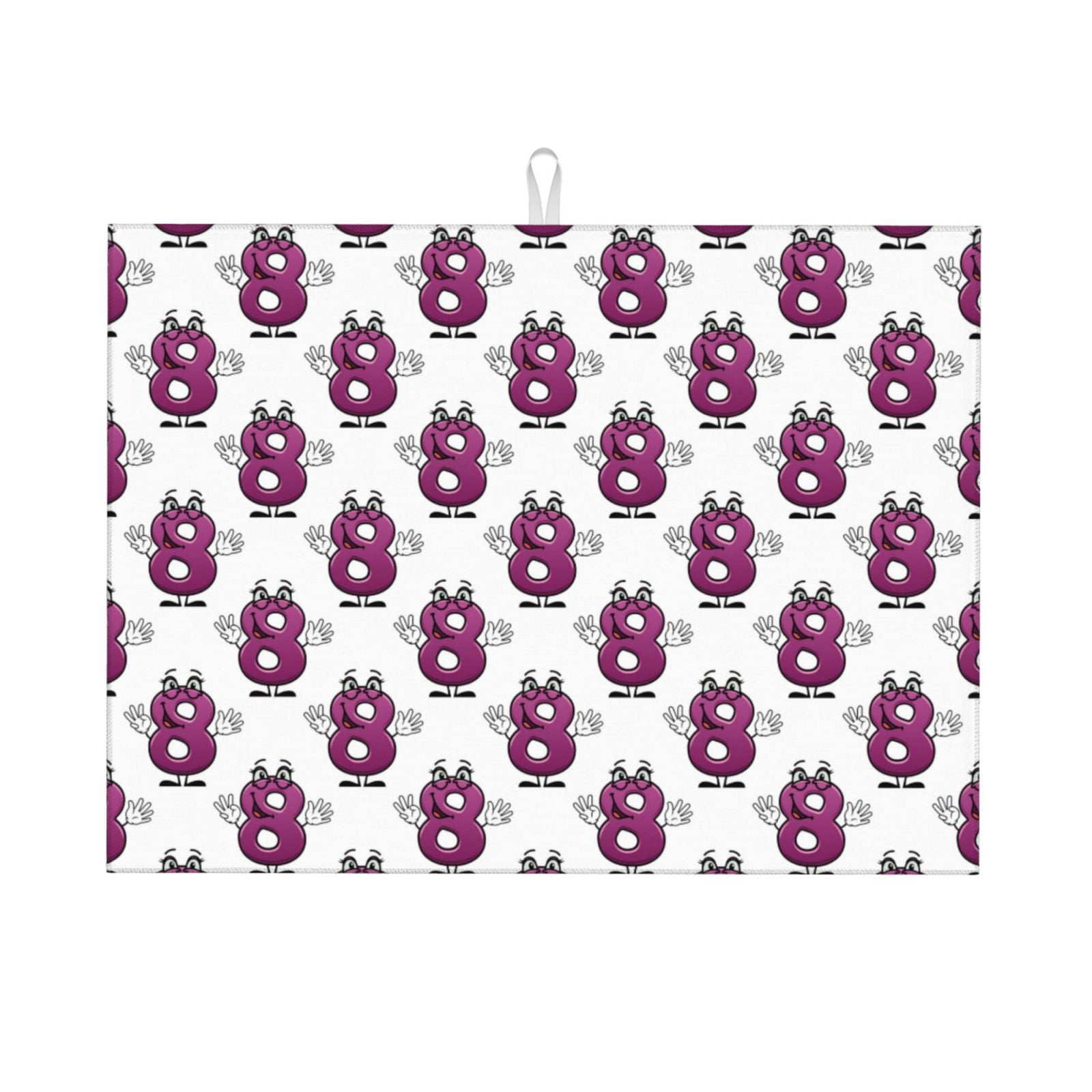 Zeuib Cute Number 8 Dish Drainer Kitchen Counter, Kitchen Drying Mat ...