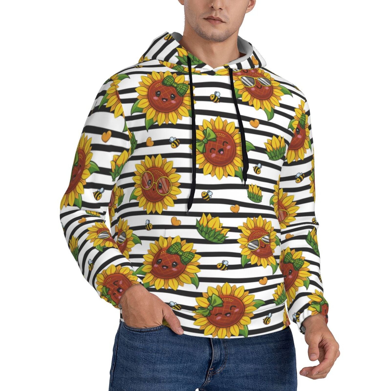 Cute Flower Floral Print Men's Sweatshirt