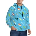 thumbnail image 1 of Zufioo Different Color Fishing Bait Design Fleece Comfortable Hoodie for Mens,Sweatshirt for Men,Pullover Hooded Sweatshirt for Men -Large, 1 of 5