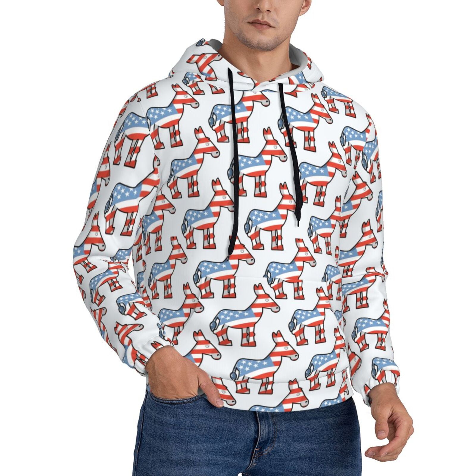 Cute Donkey Prints Casual Cotton Sweatshirt
