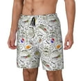 thumbnail image 1 of Zeuib Fastfood 2 Print Swimming Trunks for Men Boys,Swimming Shorts with Compression Liner,Quick-Drying Beach Trousers with Inner Shorts,Men Elastic Surf Shorts with Pockets-Small, 1 of 6