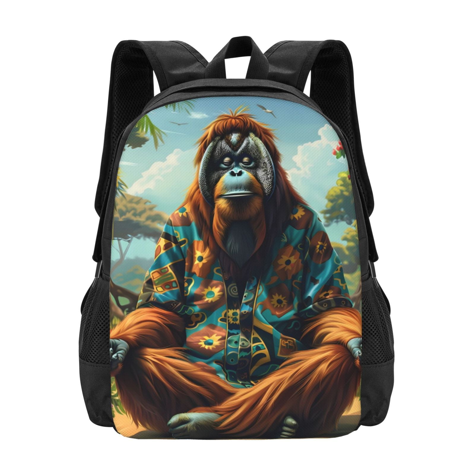 Gorilla Pattern Print Backpack