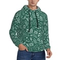 thumbnail image 1 of Zufioo Green Christmas Design Fleece Comfortable Hoodie for Mens,Sweatshirt for Men,Pullover Hooded Sweatshirt for Men -Small, 1 of 5