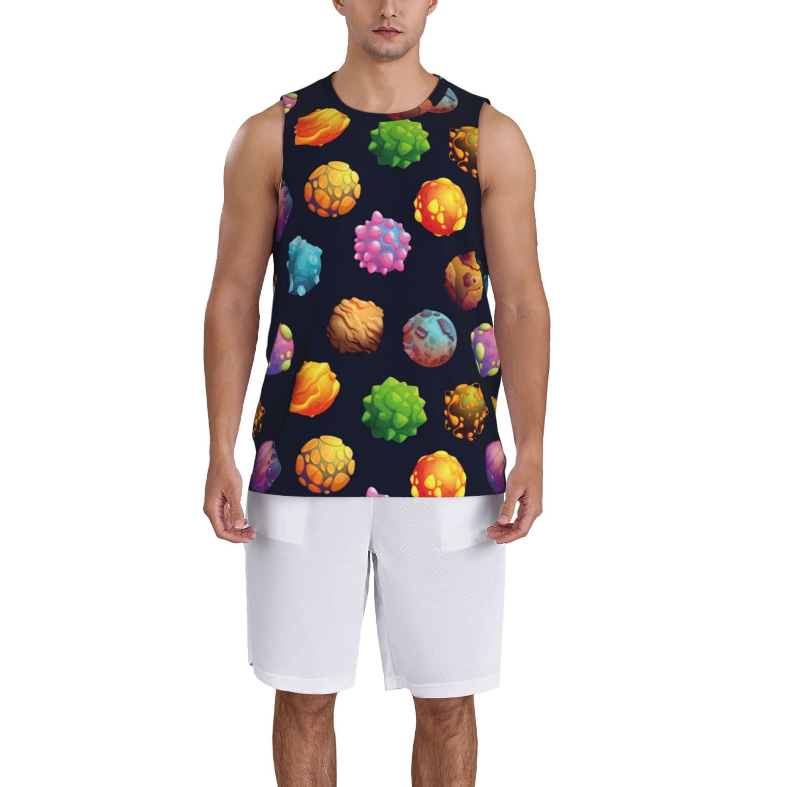 Zeuib Lovely Planet Jersey Shirt for Men,Mesh Athletic Practice Sports ...