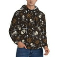 thumbnail image 1 of Zufioo Pirate Skulls Design Fleece Comfortable Hoodie for Mens,Sweatshirt for Men,Pullover Hooded Sweatshirt for Men -Small, 1 of 5
