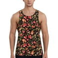 thumbnail image 1 of Zeuib Rose Flowers Print Quick Dry Workout Tank Top,Gym Muscle Tee,Fitness Bodybuilding Sleeveless T Shirt,Men's Muscle Shirts-Large, 1 of 7