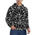 thumbnail image 1 of Zufioo Skeletons Dancing Design Fleece Comfortable Hoodie for Mens,Sweatshirt for Men,Pullover Hooded Sweatshirt for Men -Medium, 1 of 5