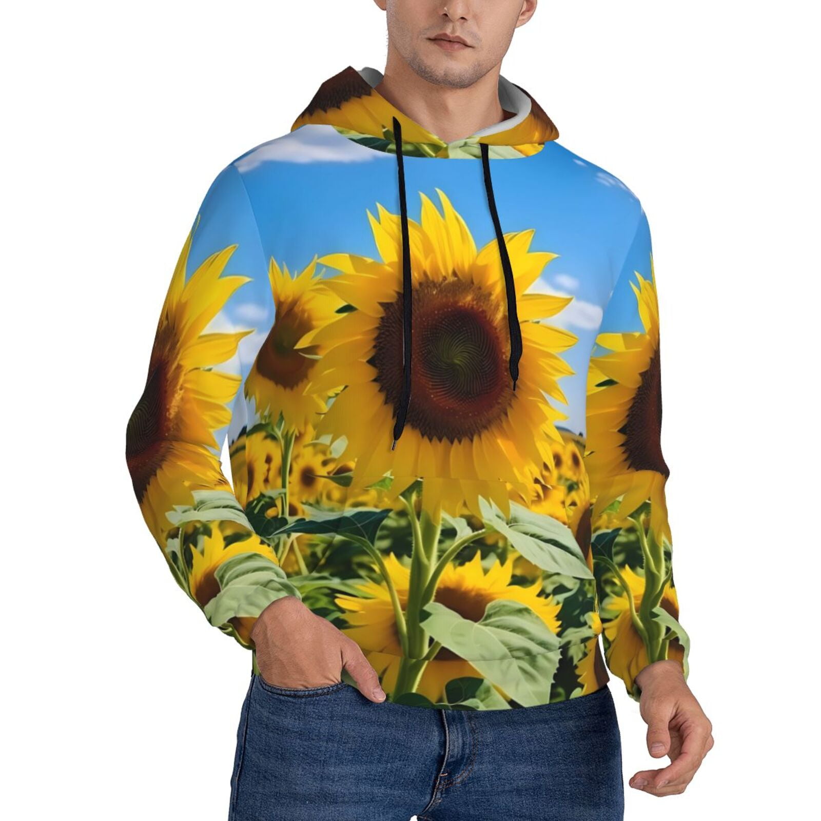Botanical Sunflower Men's Hoodie