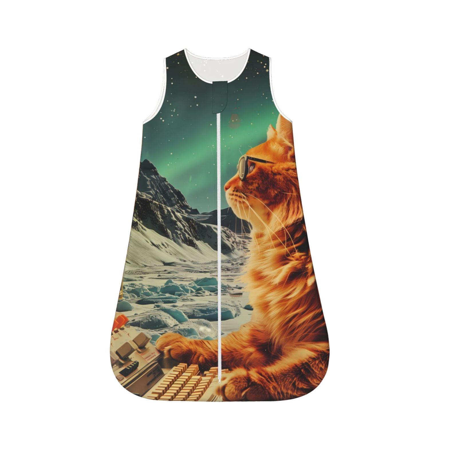 Zeuib Space Adventurer Cat Toddler Sleep Sack,Sleep Sack With Sleeves