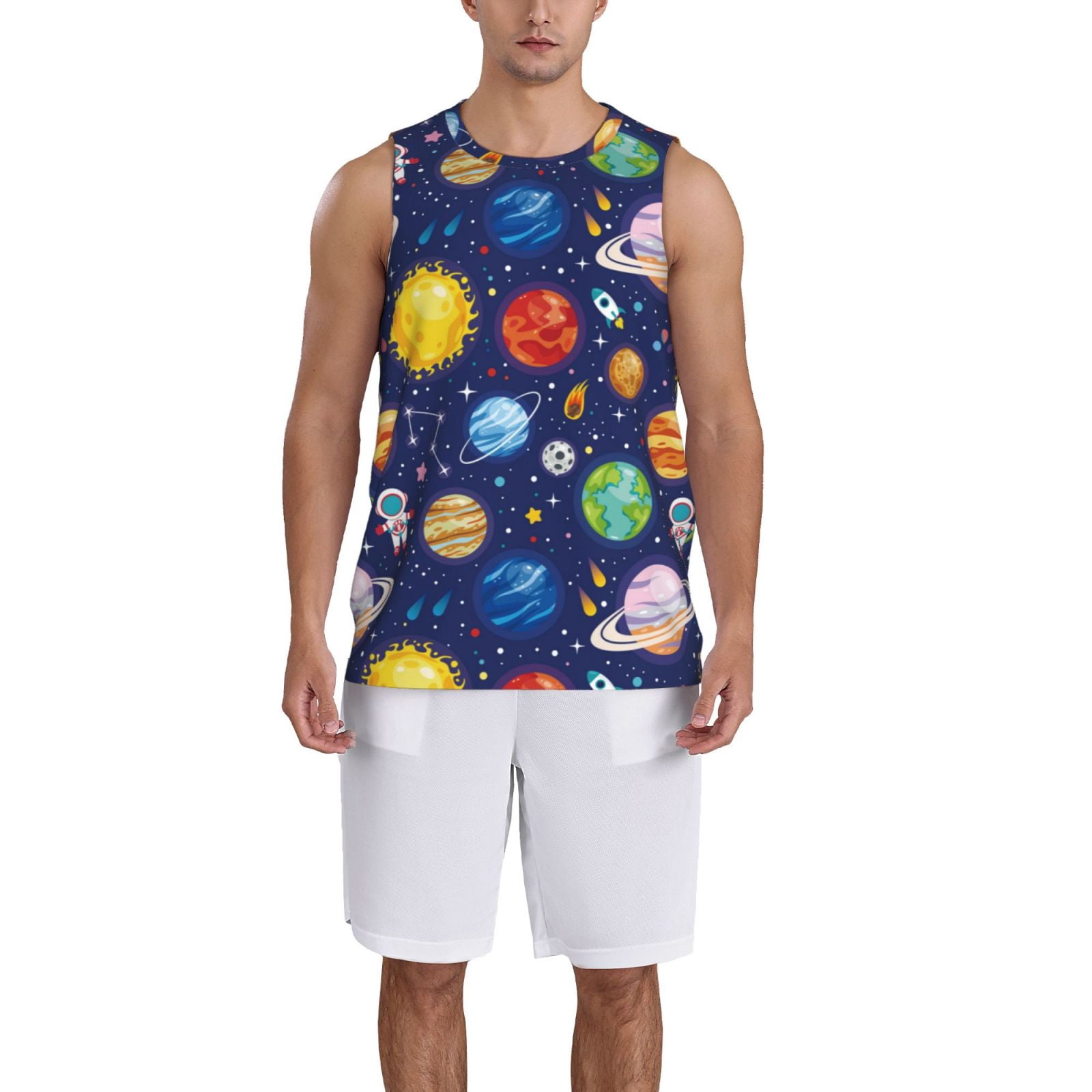 Zeuib Space Planet Jersey Shirt for Men,Mesh Athletic Practice Sports ...