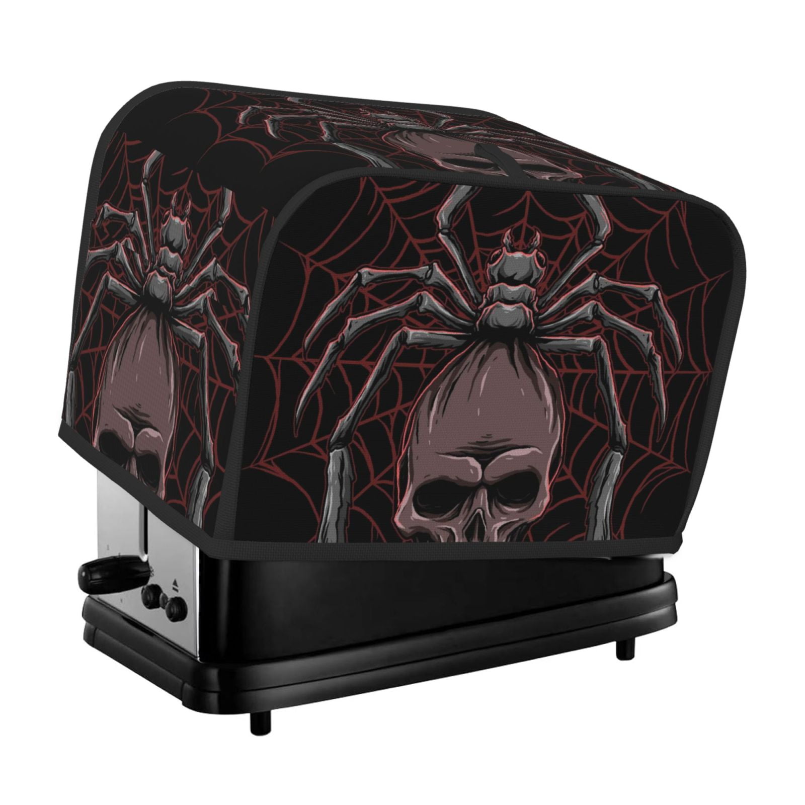 Zeuib Spider with Skull Printed 2 slice Toaster Cover, Polyester Fabric ...