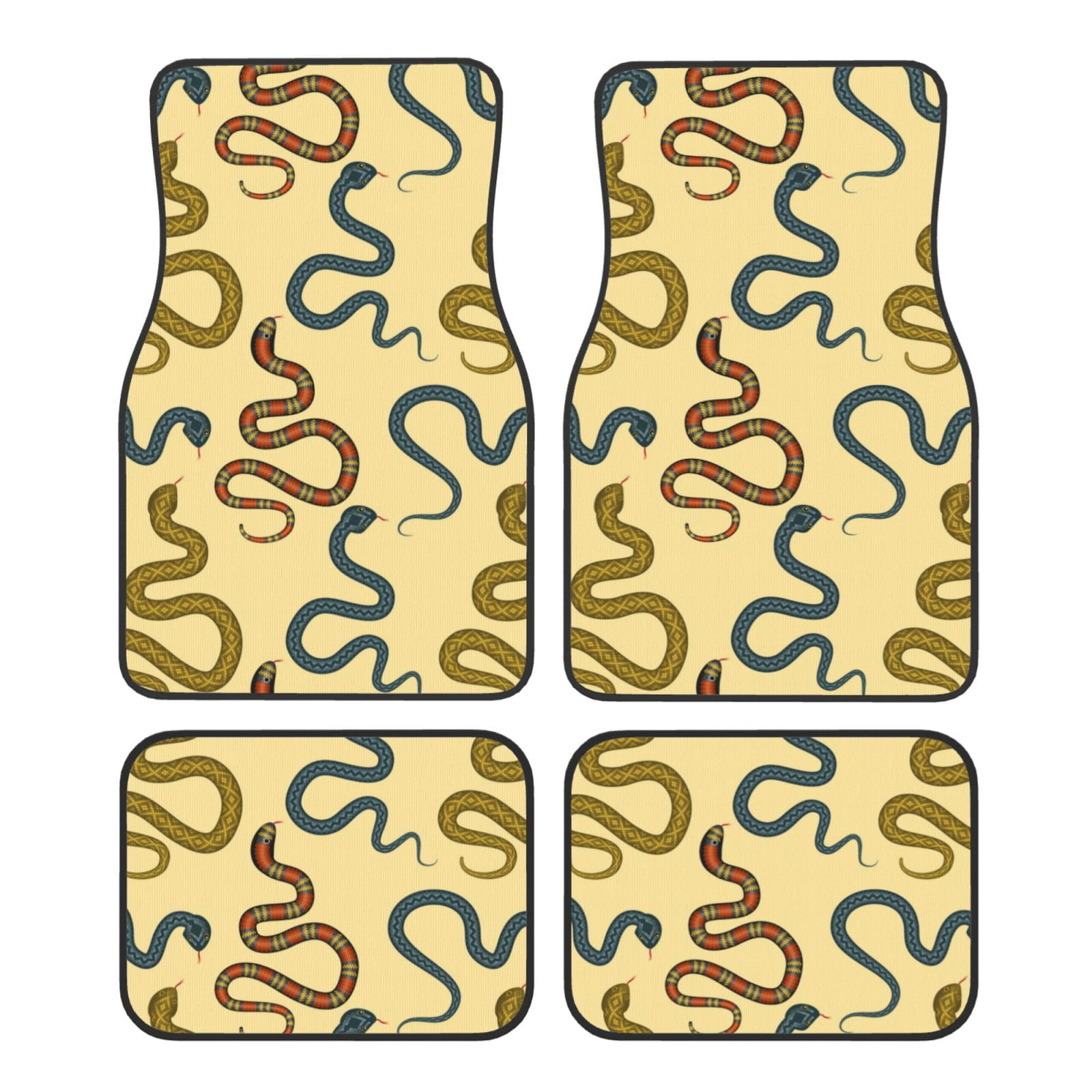 Zeuib Various Snake Front Car Floor Mats FourPiece Set Front & Rear