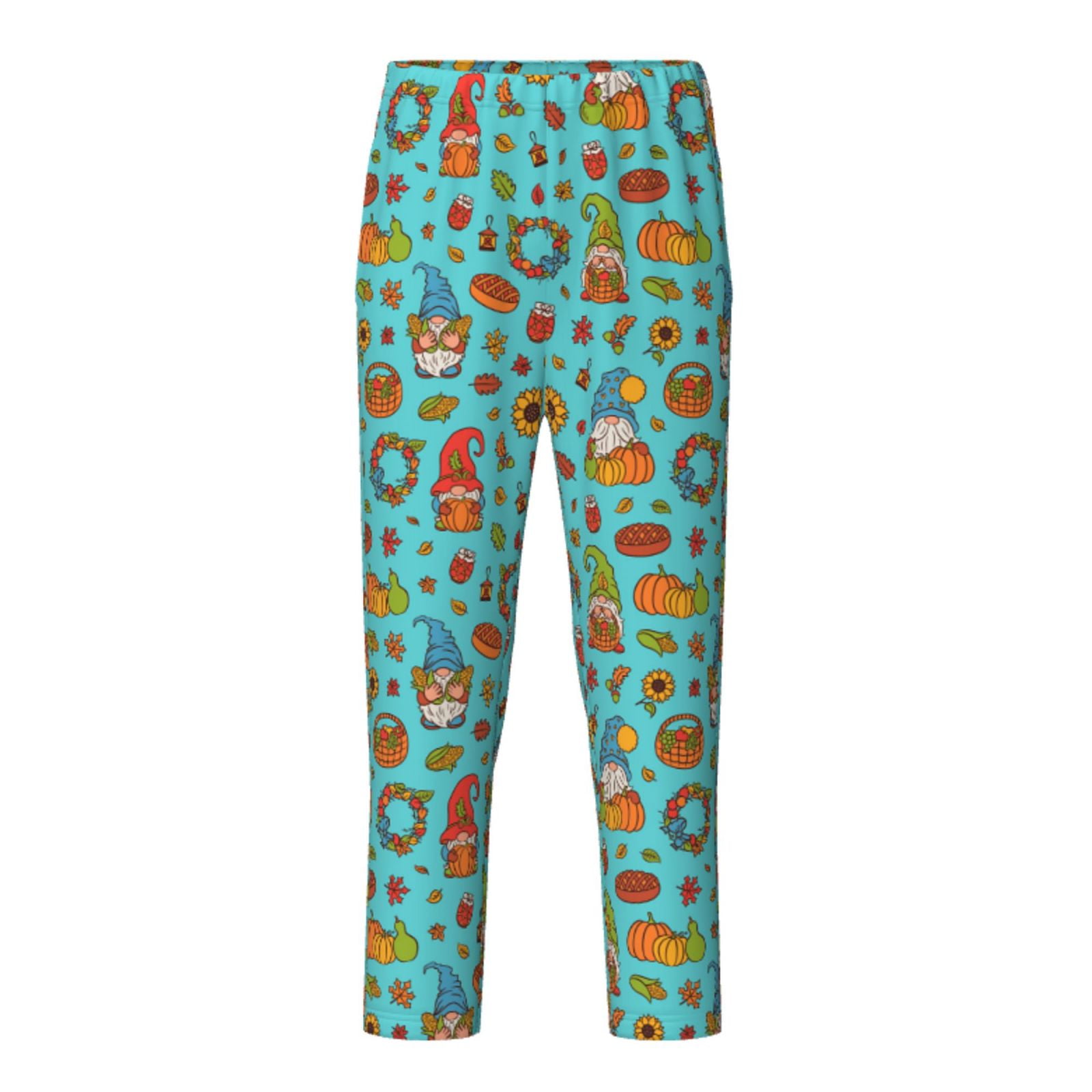 Zeuib fall cute gnome Pumpkin Print Pajama Pants for Girls Boys,PJ ...