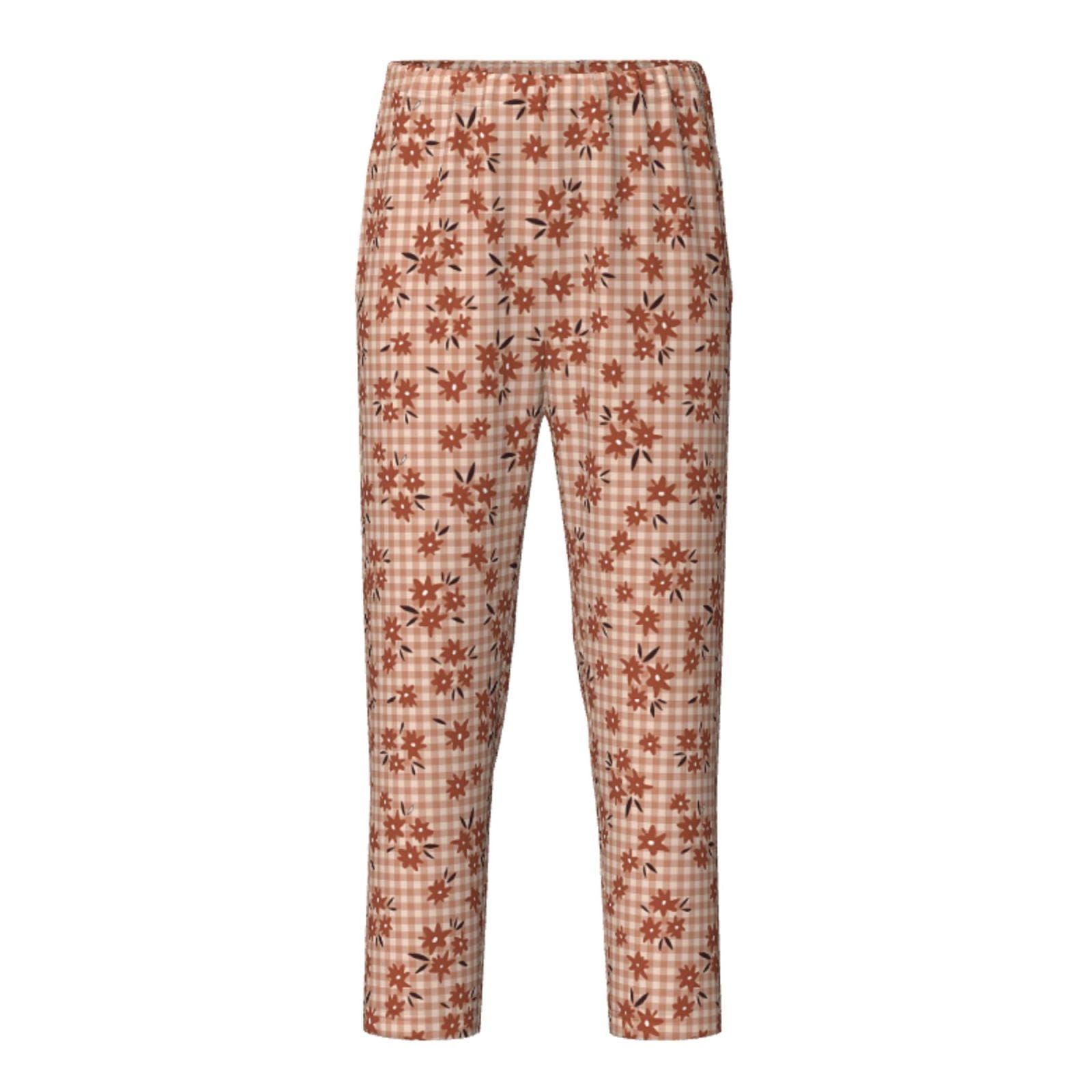 Zeuib fall flower plaid Print Pajama Pants for Girls Boys,PJ Bottoms ...