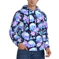 thumbnail image 1 of Zufioo flower Skull star Design Fleece Comfortable Hoodie for Mens,Sweatshirt for Men,Pullover Hooded Sweatshirt for Men -Large, 1 of 5