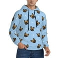 Zufioo french Bulldog Face Design Fleece Comfortable Hoodie for Mens