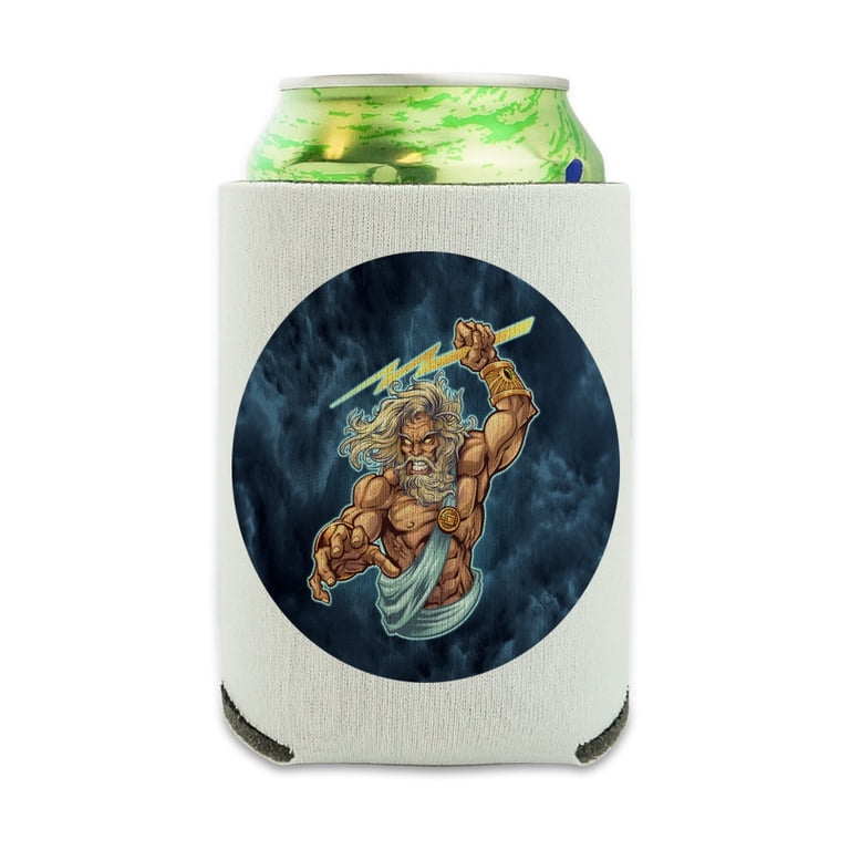 Zeus Greek God Mythology Lightning Can Cooler - Drink Sleeve
