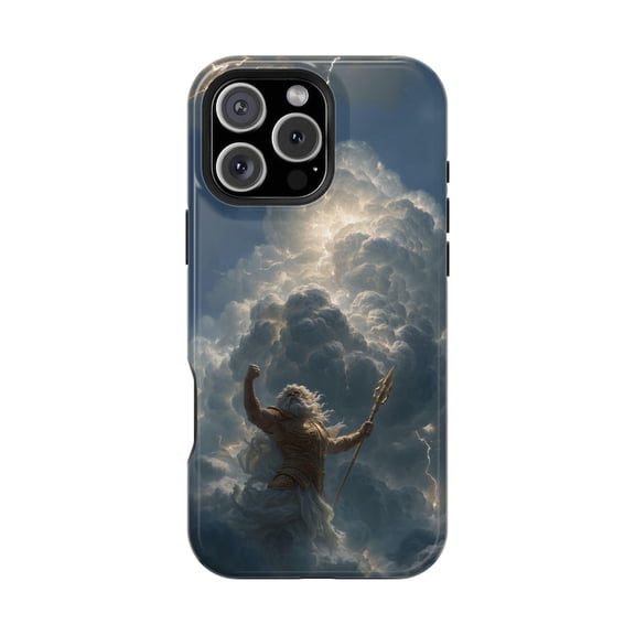 Zeus Lightning Bolt Greek Olympus God Phone Case for 11 12 13 14 15 16 17 Pro Max