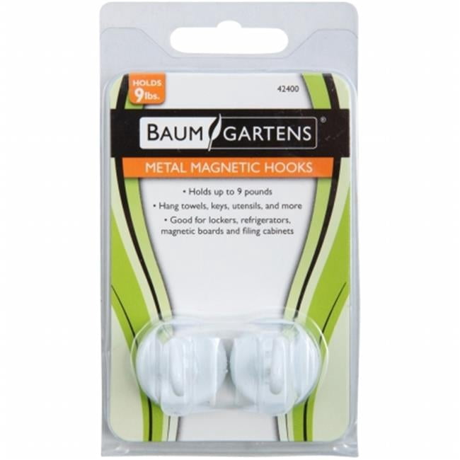Zeus Magnetic Hooks 9 lb. 2 Pack WHITE )