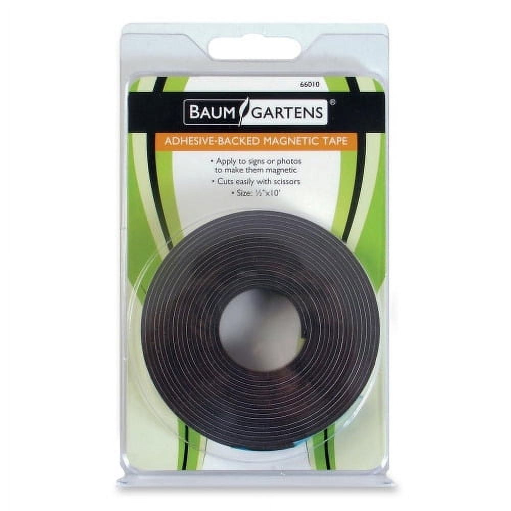 Magnetic Tape Roll with Adhesive Backing - Strip of Peel and Stick Magnets  - Super Strong & Sticky by Flexible Magnets (30 mil x 1 inch x 10 feet)
