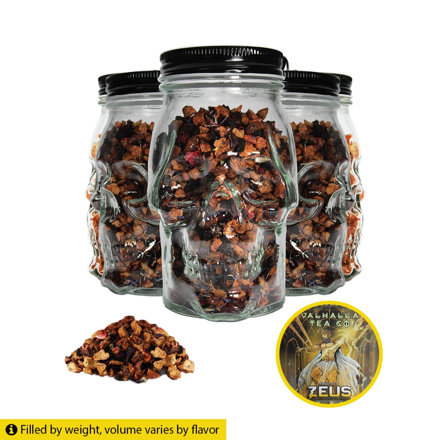 Zeus | Pomegranate, Blueberries, Hibiscus | Fruit Tea | Non-Caffeinated