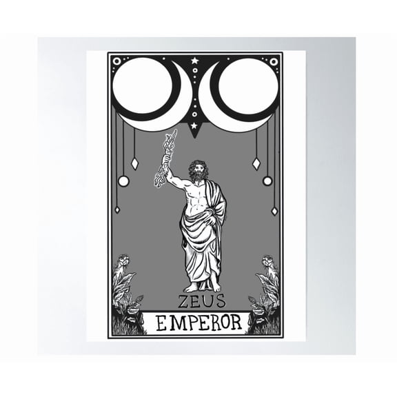 Zeus The Emperor (Tarot) Poster Wall Art Modern Wall Decor For Living Room Bedroom