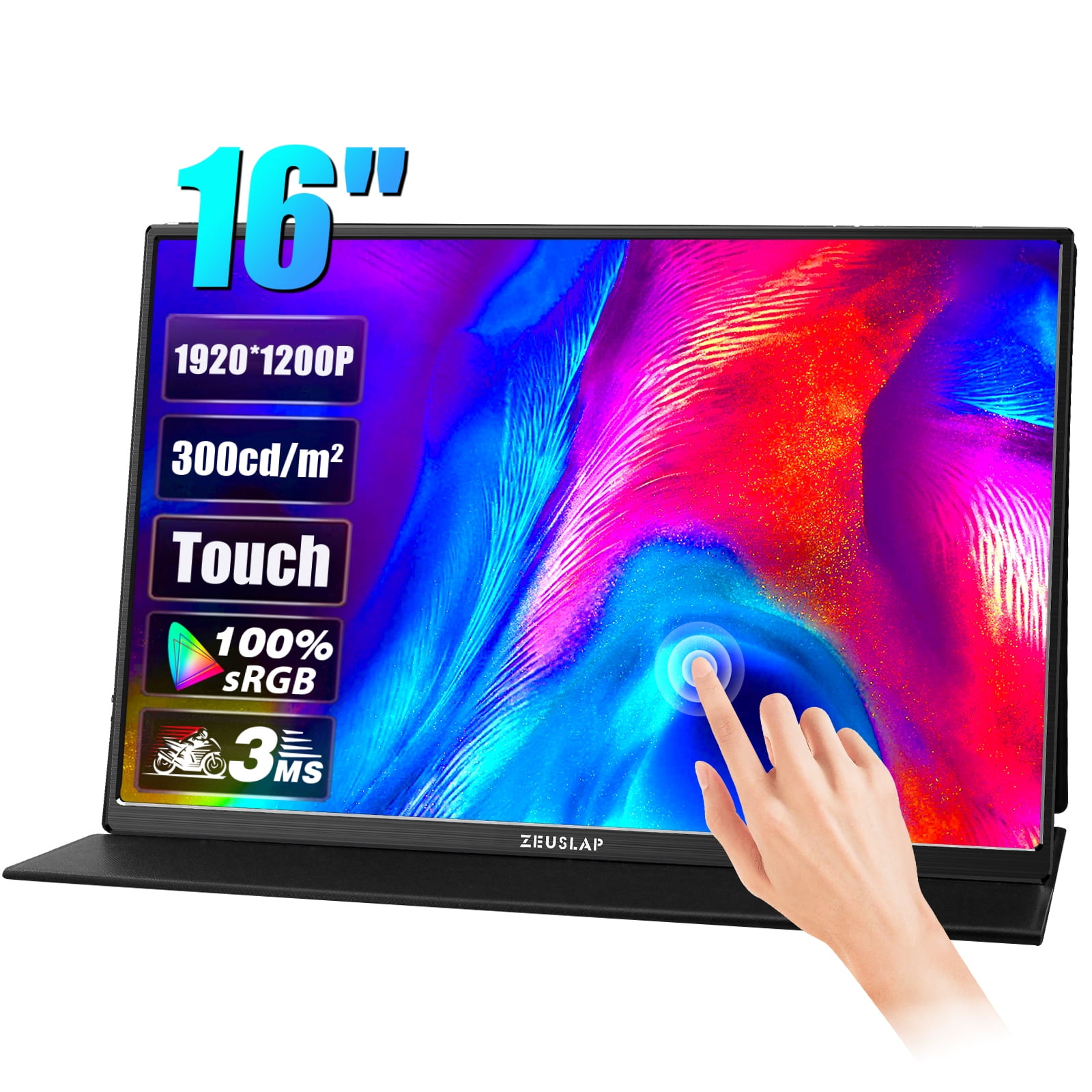 ZEUSLAP P16T 1920*1200P IPSモニター Amazon.com: ZEUSLAP P16 16 Inch Portable Monitor, 1920