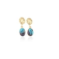thumbnail image 1 of Zeva jewels Purple Copper Turquoise Gemstone Gold-plated Drop Earring For Birthday, Anniversary Gift, 1 of 3