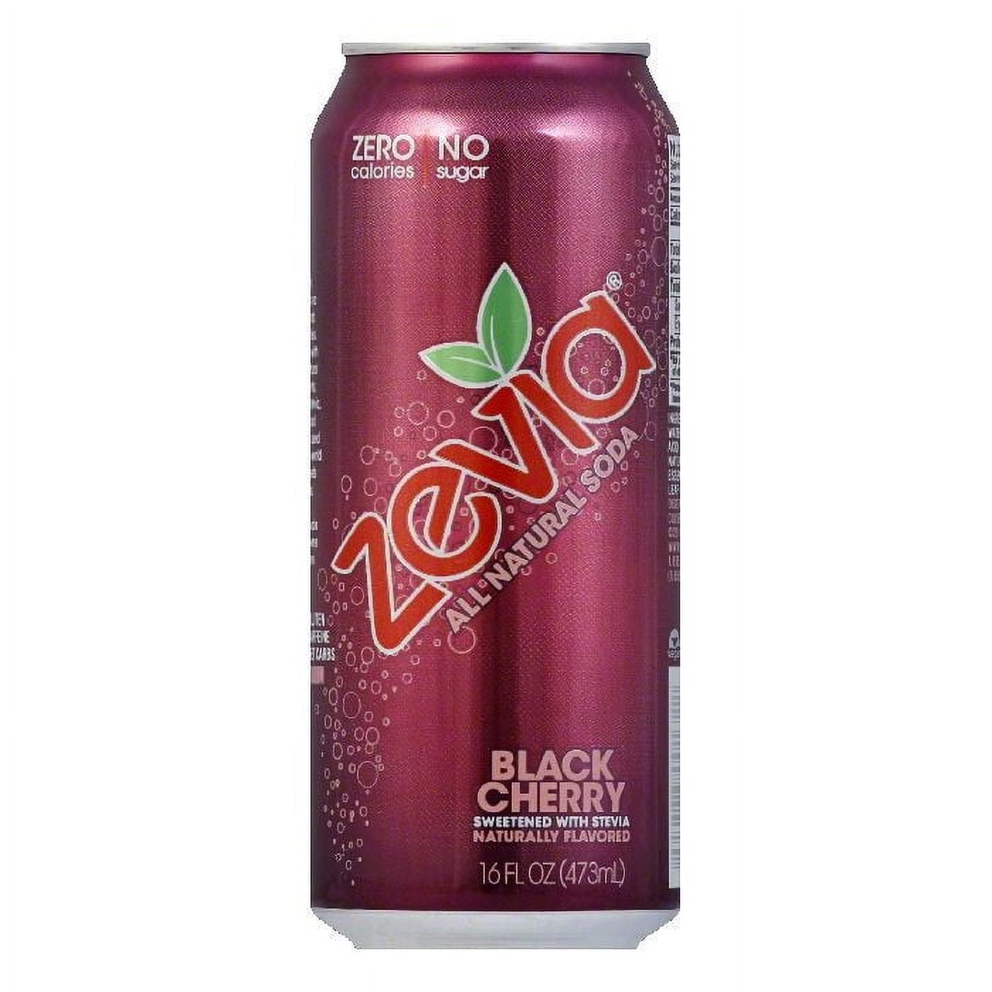 Zevia Black Cherry Soda, 16 FO (Pack of 12)