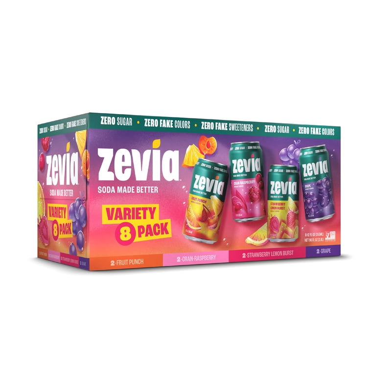 Zevia Zero Sugar Assorted Soda Variety Pack - 12 fl oz Zevia Zero Sugar Assorted Soda Variety Pack - 12 fl oz