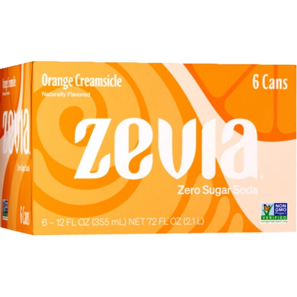 Zevia Orange Creamsicle Soda 6 ct (Pack Of 1) - Walmart.com