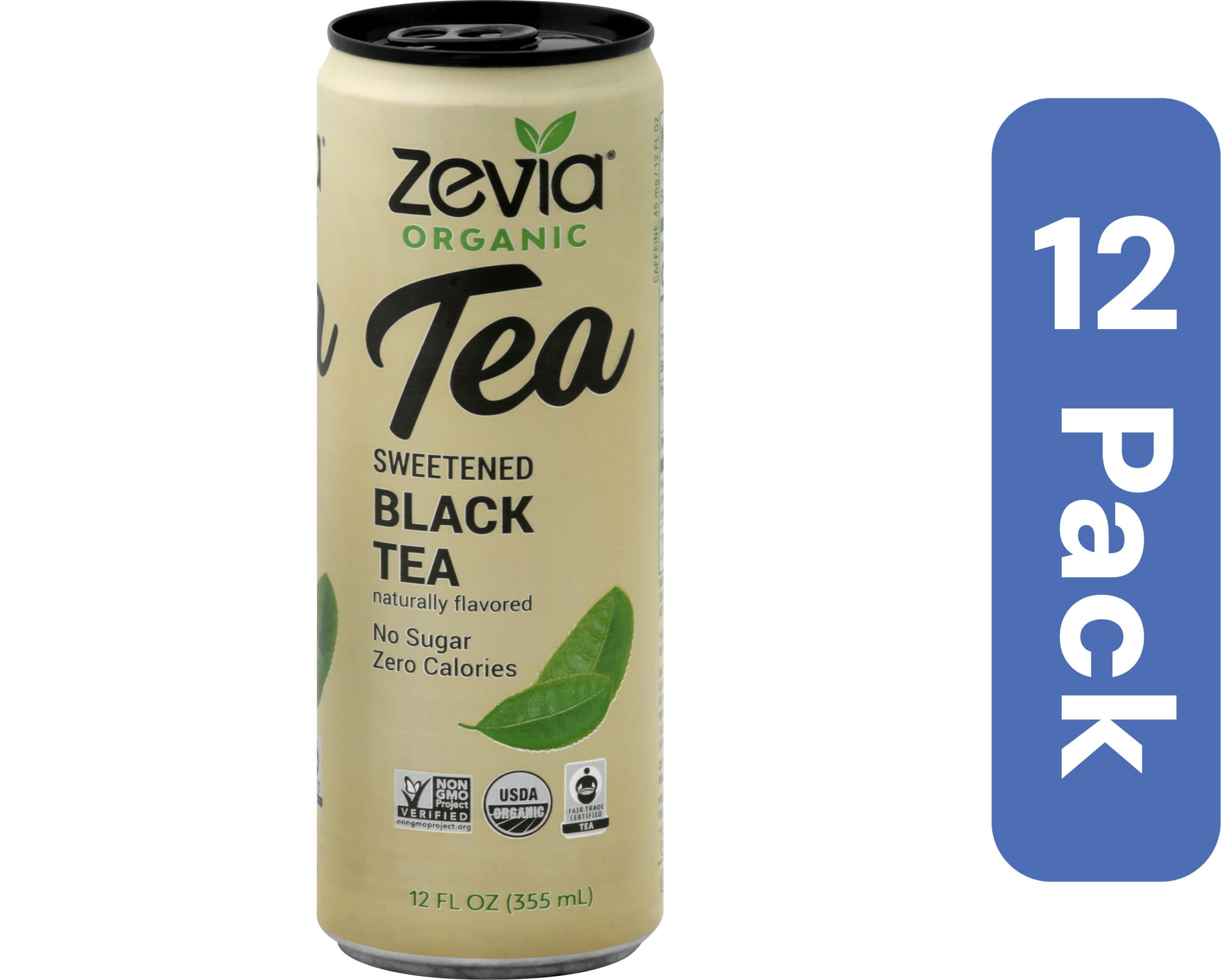 Zevia Organic Black Tea 12 oz (Pack Of 12) - Walmart.com
