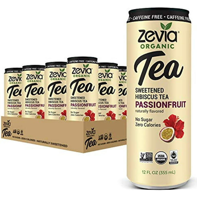 Zevia Organic Sugar Free Iced Tea, Caffeine Free Hibiscus Tea