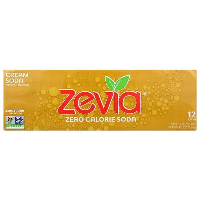 Zevia - Soda Zero Cream Soda, 12Pk, 144fo | Pack of 2