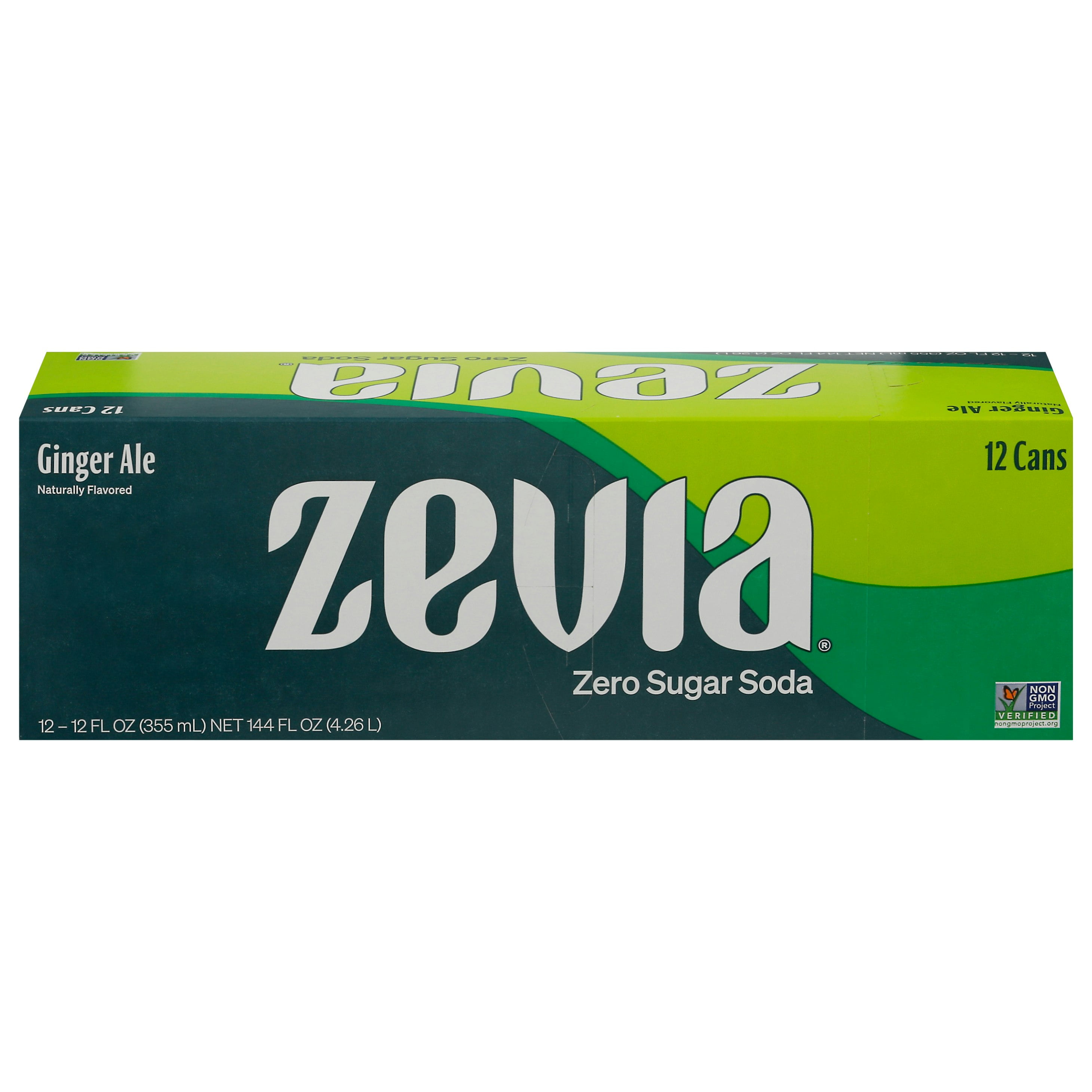 Zevia Soda Zero Ginger Ale 12 Pack 144 fl oz (Pack of 2)