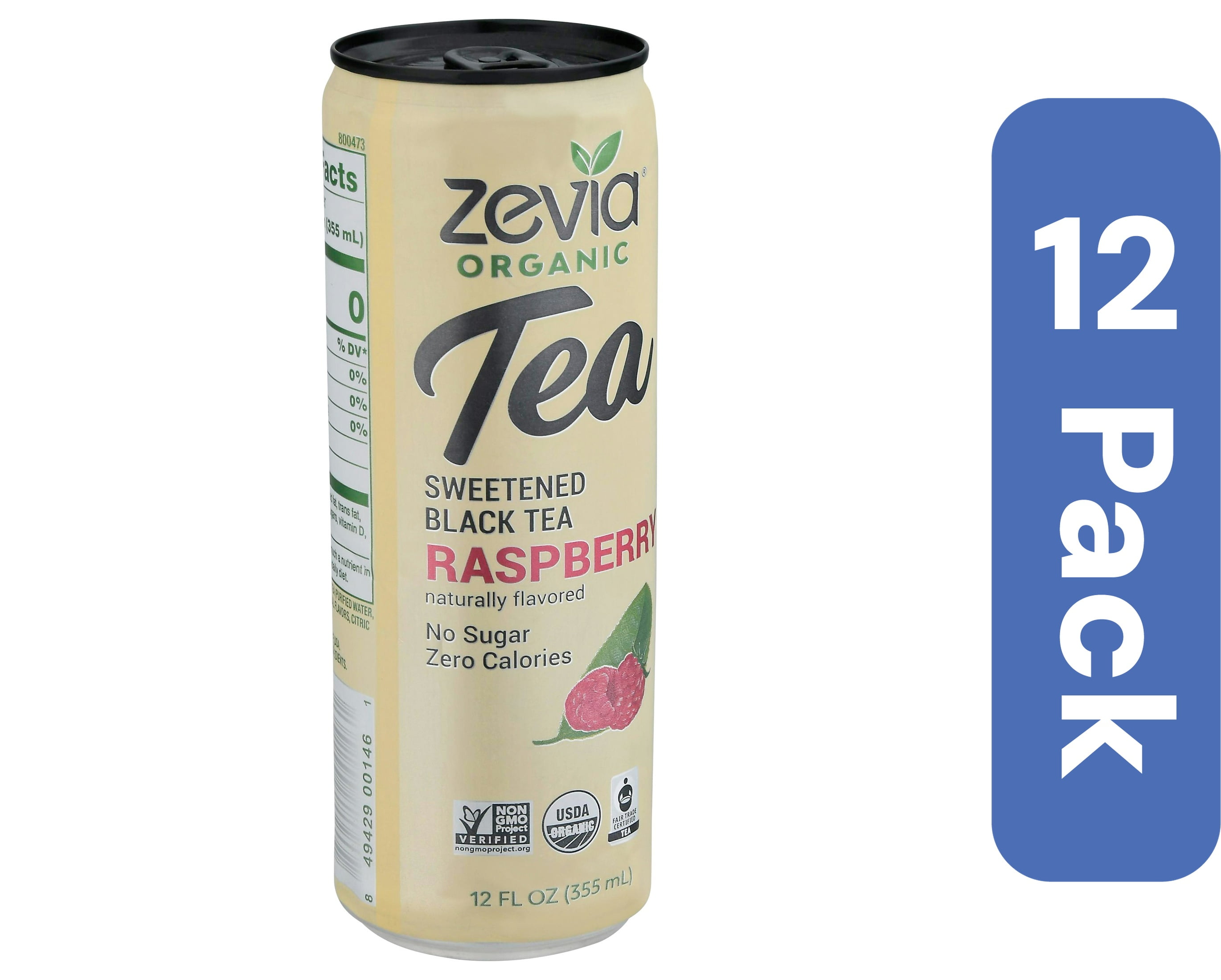 Zevia Tea Black Raspberry Organic 12 fl oz (Pack Of 12) - Walmart.com